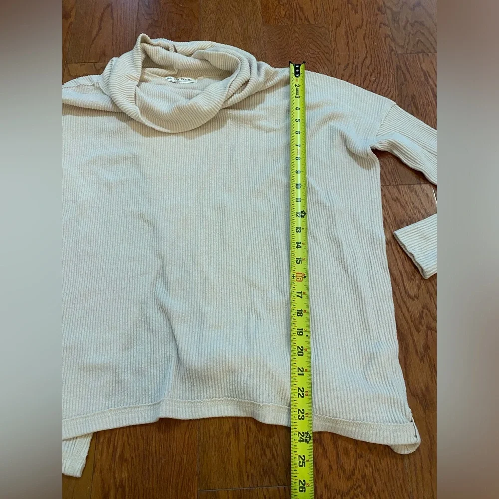 Free People We the Free Cowl Neck Ribbed Long Sleeve Sweater - Picture 3 of 7